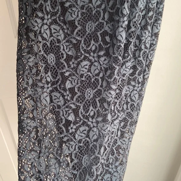 Zara blue and black lace dress Sz M - Picture 9 of 15